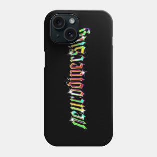 Neurodiversity 3D Chrome Typeface Effect Phone Case