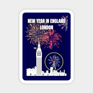 New year in England London Magnet