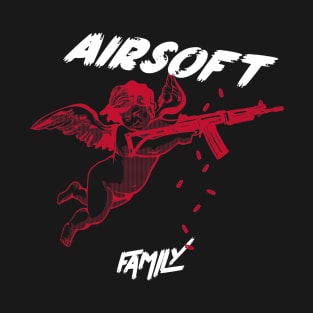 Airsoft Family - Angel with machine gun T-Shirt