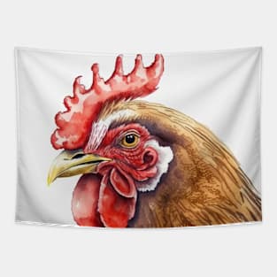 Water colour hen Tapestry