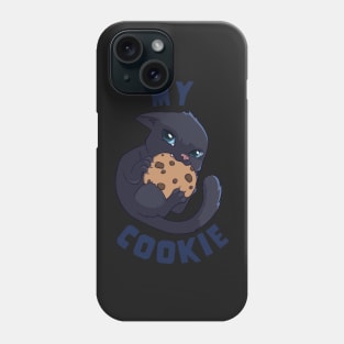 My Cookie Angry Kitten in Blue Phone Case