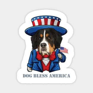 Bernese Mountain Dog Bless America Magnet