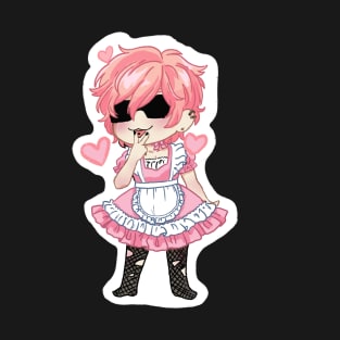 Yarichin Bitch Club Yuri Maid Sticker T-Shirt