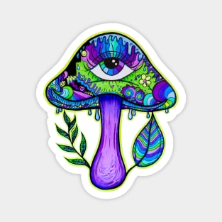 Trippy Drippy Mushroom Magnet