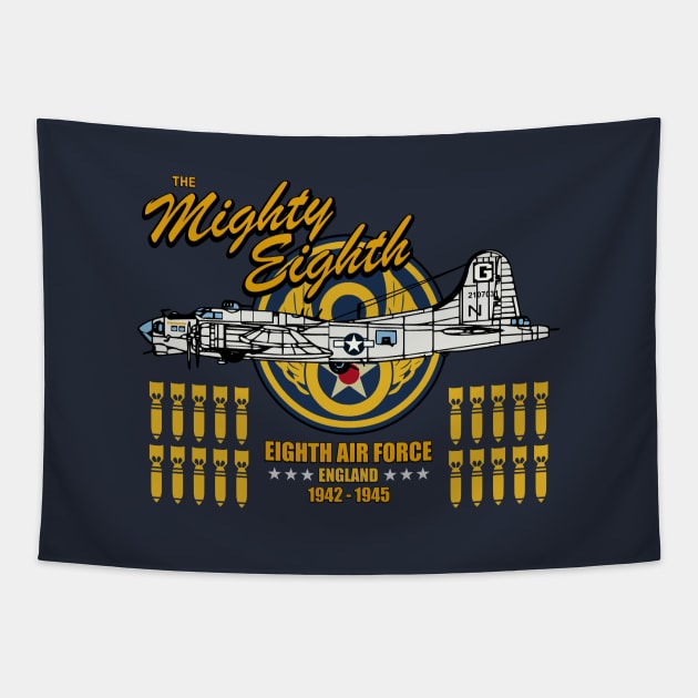 The Mighty Eighth - B-17 Flying Fortress Tapestry by TCP