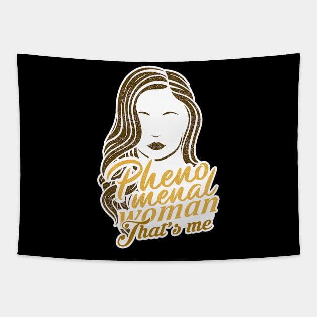 'Golden Girl That's Me' Cool Phenomenal Woman Gift Tapestry by ourwackyhome