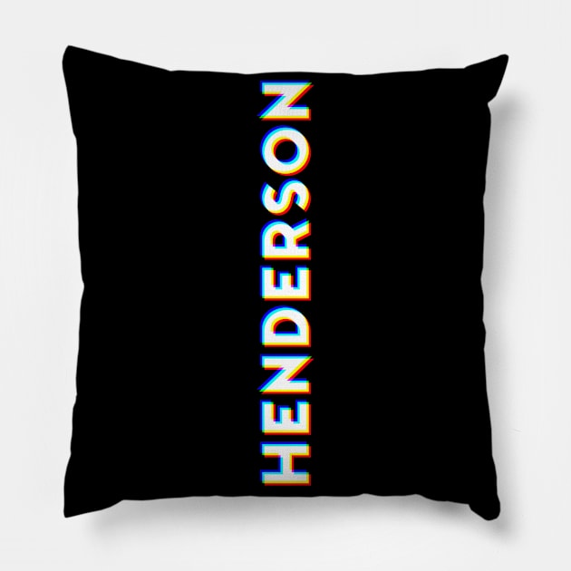 Henderson Nevada CMYK Glitch Type Pillow by Hashtagified