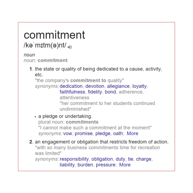 What is meaning of commitment ? by fantastic-designs