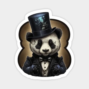 Panda wearing Top Hat Magnet