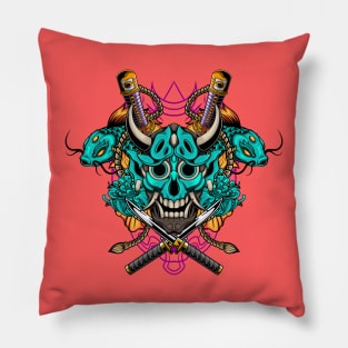 Oni Skull and Koi Fish 1.5 Pillow