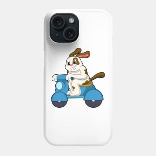 Dog as Biker with Scooter Phone Case