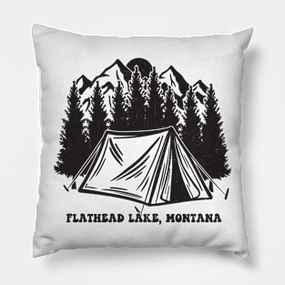 Flathead Lake Montana Camping, Hiking and Family Vacations Pillow