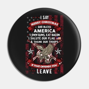 Merry Christmas America Pin