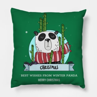 Christmas Panda Pillow