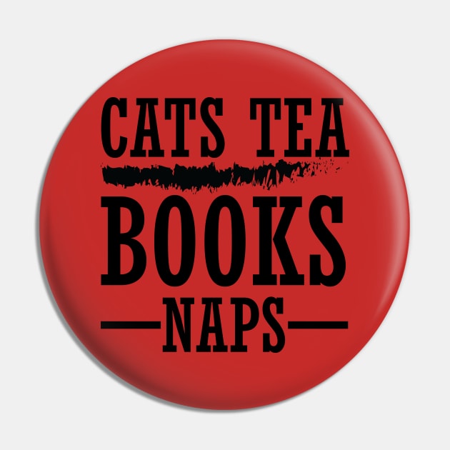 Cats Tea Books Naps Tshirt Hoodie Sweatshirt Pin by MrArts