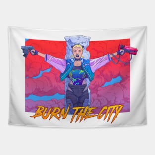 Riot burn the city Tapestry