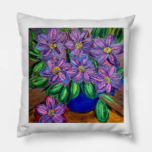 Beautiful metallic finish flowers Pillow