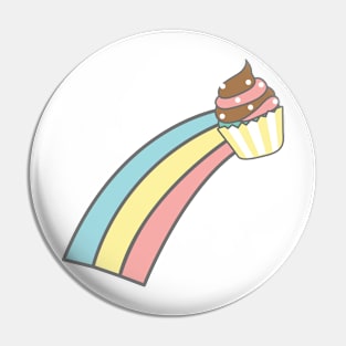 Rainbow cupcake Pin