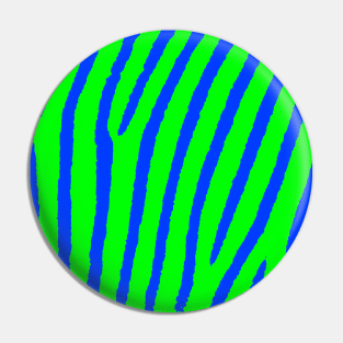 Zebra Print (Green & Blue) Pin