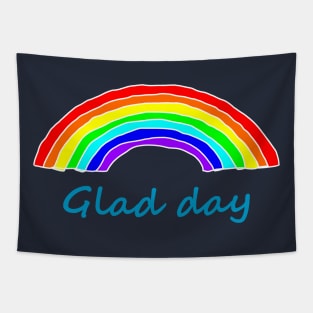 Glad Day Positivity Rainbows Tapestry