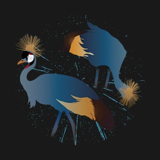 blue crane birds T-Shirt