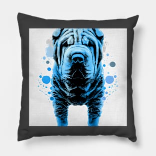 Shar Pei Dog Minimal Photo Art Pillow