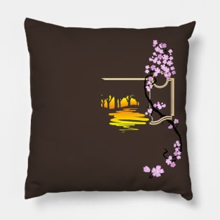 Cherry Blossoms in Nouveau Pillow