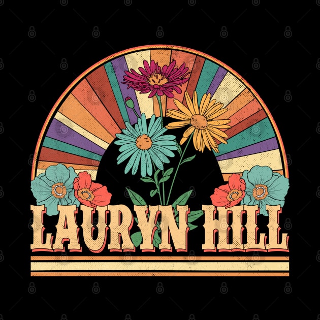 Lauryn Flowers Name Hill Personalized Gifts Retro Style by Dinosaur Mask Store