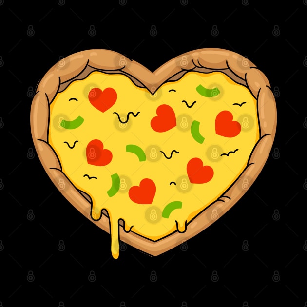 Pizza Shirt & Gifts: Say I Love Pizza With a Cute Pizza Heart for Pizza Lover by Happy Lime