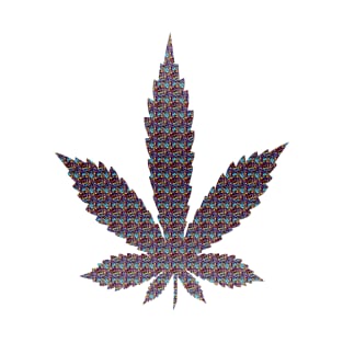 Trippy marijuana leaf T-Shirt