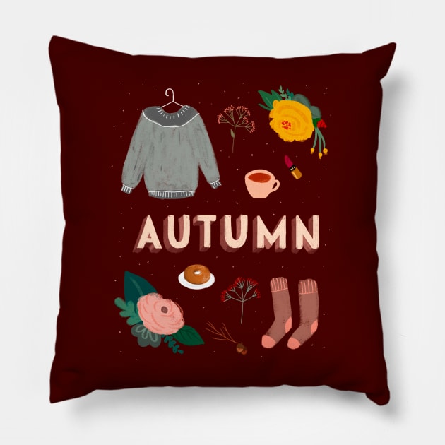 Autumn Pillow by VictoriaBlackDesigns