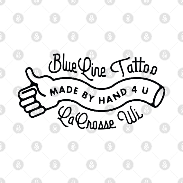 Blue Line Tattoo La Crosse WI  Made By Hand For You Logo by BlueLine Design