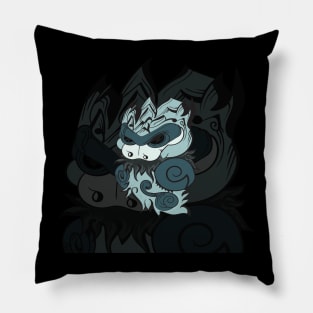 cartoon monster illustration Pillow