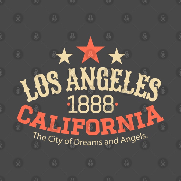 Los Angeles California 1888 - Los Angeles College style Logo by Boogosh