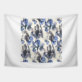 Blue flower pattern motif Tapestry