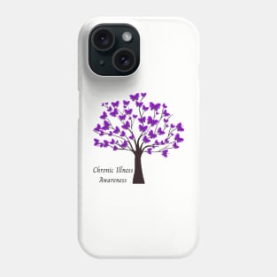 Chronic illness awareness Butterfly tree Phone Case