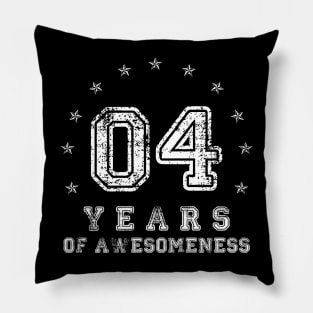 Vintage 4 years of awesomeness Pillow