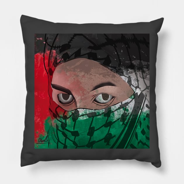 Palestinian fighter Pillow by MA.std