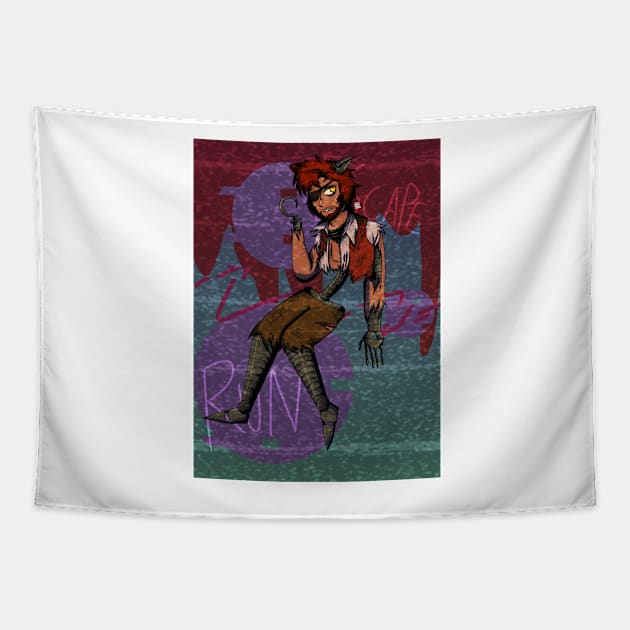 Withered Foxy Gijinka Tapestry by spaceagebarbie