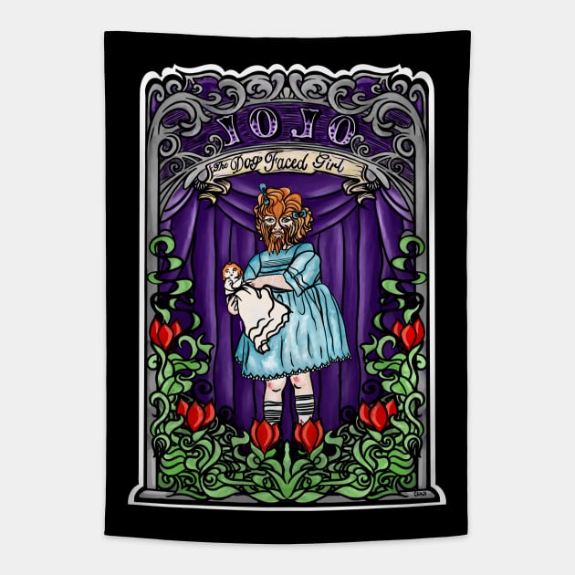 JoJo the dog faced girl Tapestry by Tori Jo