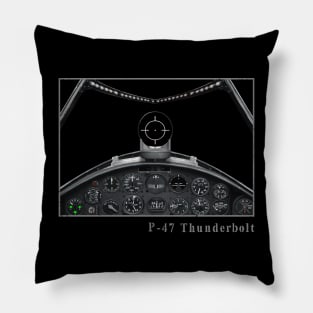 Cockpit Instruments P-47 fighter aircraft WW2 Pillow