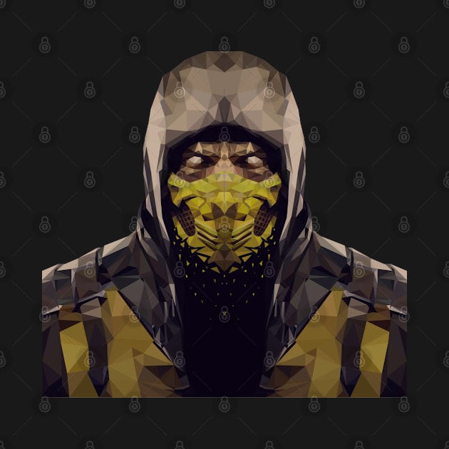 Scorpion in Lowpoly Style by mylistart