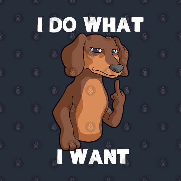 Dachshund I Do What I Want Funny Dachshund Weiner Dog Lover by Blink_Imprints10