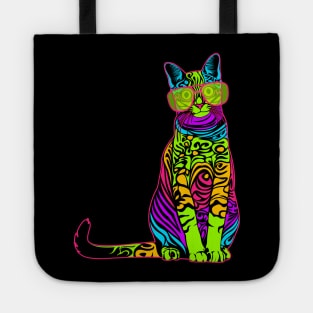 80s cat Tote