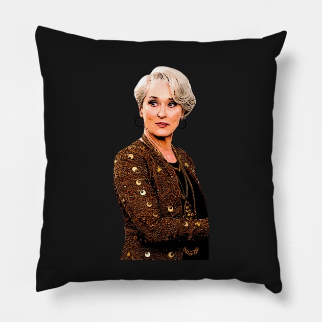 Miranda Priestly Devil Wears Prada Pillow by baranskini