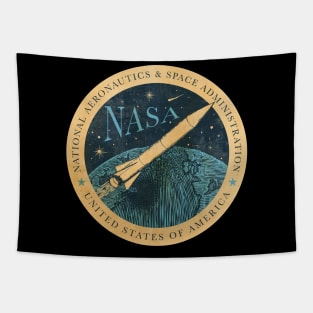 Vintage NASA Seal 2 by © Buck Tee Originals Tapestry