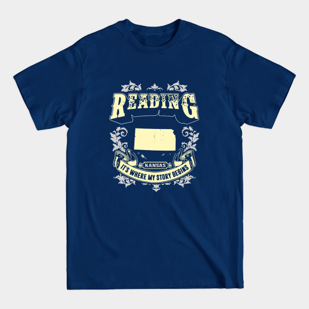 Disover Reading Kansas It Is Where My Story Begins 70s - 70s - T-Shirt