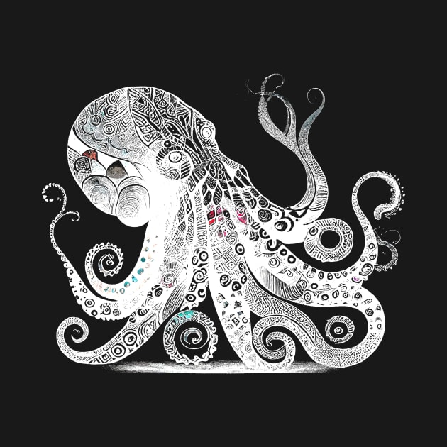 Cool octopus design with Aztec pattern by Unelmoija