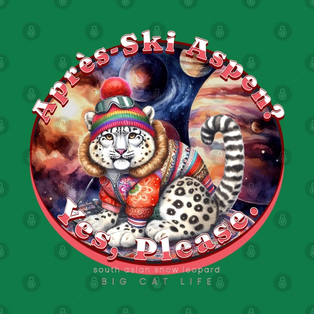 Apres-Ski Aspen Galactic Beanie Snow Leopard 6EL by catsloveart