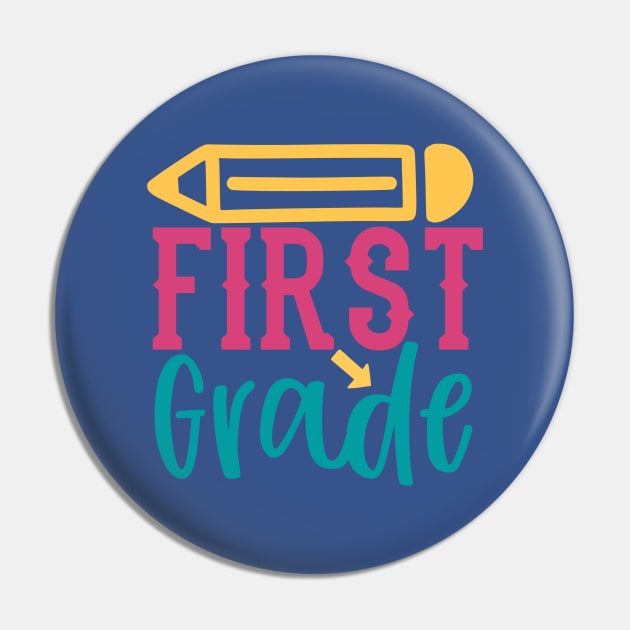 First Grade Pin by VijackStudio